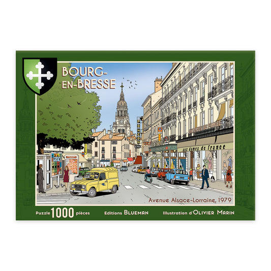 Puzzle Bourg-en-Bresse - Avenue Alsace-Loraine, 1979