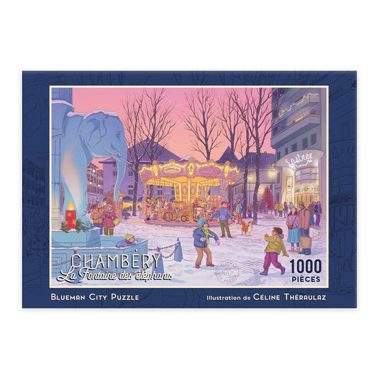 Puzzle Chambéry - La Fontaine des éléphants